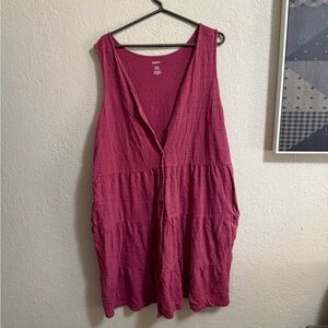 Cotton dress Burgendy